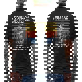 猫 ノルウェージャンフォレストキャットの社員 メンズTシャツ バックプリント - Kawaiitshirt