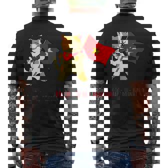 猫 ベトナム国旗 キティ おもしろギフト ブラック メンズTシャツ バックプリント - Kawaiitshirt