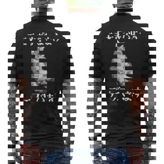 猫 モテるデブ 面白いtシャツ 文字入り メンズ おもしろ 面白い 服 オリジナル おもしろグッズ 文字 メンズTシャツ バックプリント - Kawaiitshirt