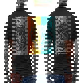 猫、レトロ メンズTシャツ バックプリント - Kawaiitshirt