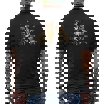 猫のルルとララ メンズTシャツ バックプリント - Kawaiitshirt