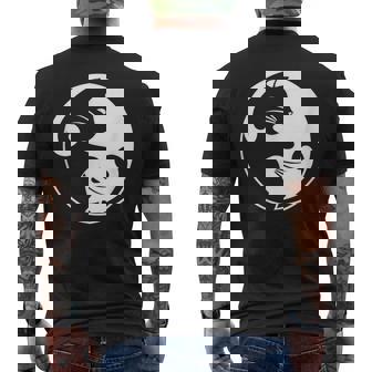 猫の陰陽相互接続 メンズTシャツ バックプリント - Kawaiitshirt