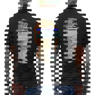 現実は曲がっている。エラーポップアップ付きの美的ギリシャ像 メンズTシャツ バックプリント - Kawaiitshirt