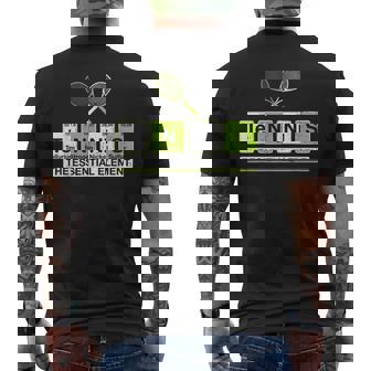 理科 先生 化学 教授 テニス 選手 スポーツ メンズTシャツ バックプリント - Kawaiitshirt