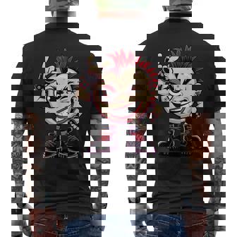 生意気なパンクロックロッカー イロとブーツ付き 面白いパンク メンズTシャツ バックプリント - Kawaiitshirt