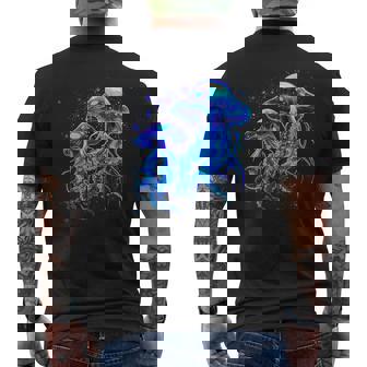 生物発光発光クラゲ メンズTシャツ バックプリント - Kawaiitshirt