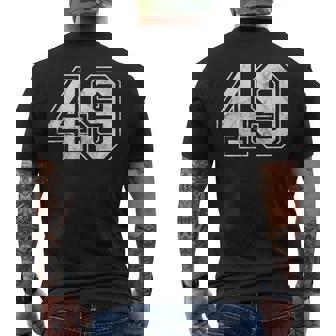 番号 49 メンズTシャツ バックプリント - Kawaiitshirt