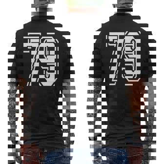 番号 79インチ ホワイト メンズTシャツ バックプリント - Kawaiitshirt