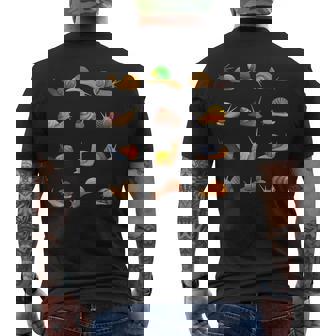 おもしろ 異なったカタツムリギフト キッズ メンズ レディース クールな貝殻 メンズTシャツ バックプリント - Kawaiitshirt