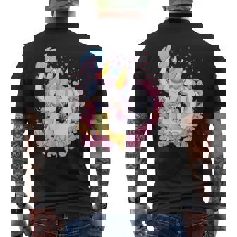 白 アニメ ドラゴン 美的 カワイイ メンズTシャツ バックプリント - Kawaiitshirt