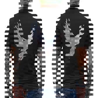 白いハト 白いキジバト 甘いハト メンズTシャツ バックプリント - Kawaiitshirt