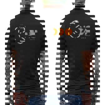 皆既日食 2024年4月8日 ファニーフェーズ トータリティ メンズTシャツ バックプリント - Kawaiitshirt