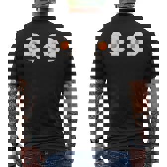 目玉焼きおっぱいビキニ卵おかしいハロウィンコスチューム メンズTシャツ バックプリント - Kawaiitshirt