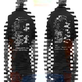 相撲 力士 関取 漢字 和柄 和風 水墨画 浮世絵 メンズ レディース キッズ メンズTシャツ バックプリント - Kawaiitshirt