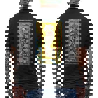 礼儀ヴァンゴッホ日本美術印象派絵画日本 メンズTシャツ バックプリント - Kawaiitshirt