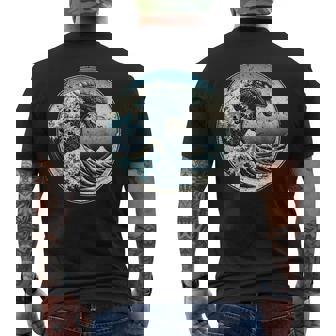 神奈川沖グレートウェーブウィズガメラ メンズTシャツ バックプリント - Kawaiitshirt
