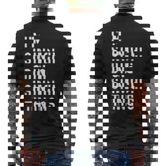 私はhinichiです。Shinichi が行うことを行う。 メンズTシャツ バックプリント - Kawaiitshirt