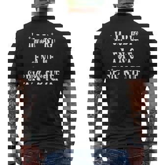 私はスパイシーなものの大ファンです メンズTシャツ バックプリント - Kawaiitshirt