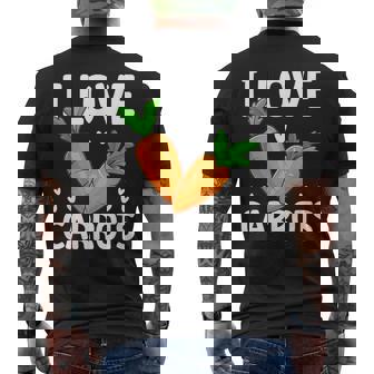 私はニンジンが大好き メンズTシャツ バックプリント - Kawaiitshirt