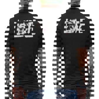 私はフェレットが大好きです Love Ferret メンズTシャツ バックプリント - Kawaiitshirt