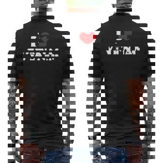 私はベトナムが大好きです、私はベトナムを心から愛しています メンズTシャツ バックプリント - Kawaiitshirt