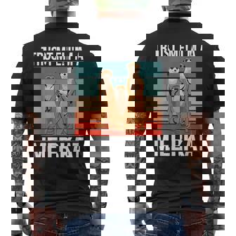 私はミーアキャット ハロウィン ミーアキャット ミーアキャット メンズTシャツ バックプリント - Kawaiitshirt