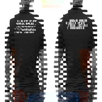 私は常連になるつもりはなかった メンズTシャツ バックプリント - Kawaiitshirt