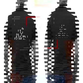 私は普通じゃない メンズTシャツ バックプリント - Kawaiitshirt