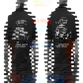 私は未来の警察官キッド・ポリス・ヤング・パトカー メンズTシャツ バックプリント - Kawaiitshirt
