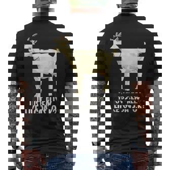 私は本当にヤギが好きです メンズTシャツ バックプリント - Kawaiitshirt