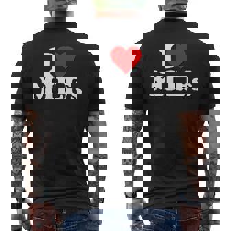 私は熟女が大好きです熟女が大好きです メンズTシャツ バックプリント - Kawaiitshirt