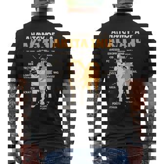 秋田犬 解剖学 甘い説明 秋田犬 メンズTシャツ バックプリント - Kawaiitshirt