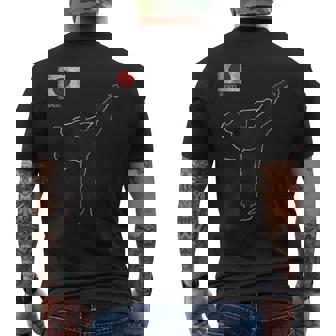 空手日本代表スポーツ 完全格闘技コンタクト メンズTシャツ バックプリント - Kawaiitshirt