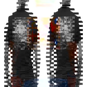 窓を通るパリ マルク・シャガール メンズTシャツ バックプリント - Kawaiitshirt