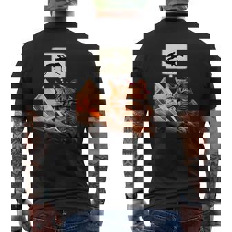 競馬 猫 ネコ 面白いtシャツ 馬tシャツ ウマ レース 馬 乗馬 メンズ おもしろグッズ ネタ 大人 男性 メンズTシャツ バックプリント - Kawaiitshirt