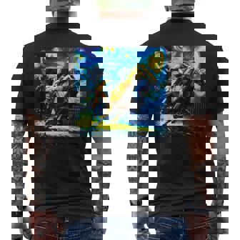 競馬 馬tシャツ おもしろ ウマ レース 馬 乗馬 競馬 面白いtシャツ メンズ グッズ ネタ 大人 男性 ゴッホ メンズTシャツ バックプリント - Kawaiitshirt