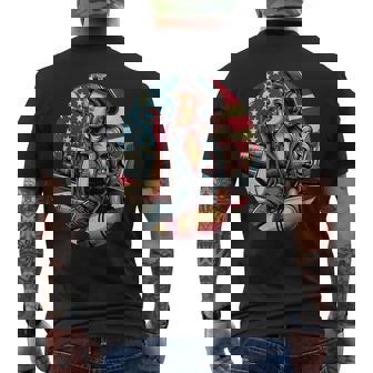 第二次世界大戦 爆撃機 葉巻 喫煙 ピンナップガール メンズTシャツ バックプリント - Kawaiitshirt