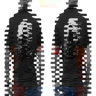 筒垣 ステンシル 染付 日本 美術 ギフト おもしろ メンズTシャツ バックプリント - Kawaiitshirt