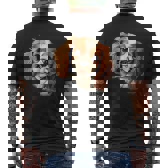 素敵で面白い覗き見犬 キャバリアキングチャールズスパニエル メンズTシャツ バックプリント - Kawaiitshirt