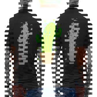 素敵なムードのサボテン メンズTシャツ バックプリント - Kawaiitshirt