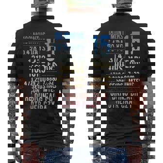 結婚15年 おもしろい 結婚15周年 メンズTシャツ バックプリント - Kawaiitshirt