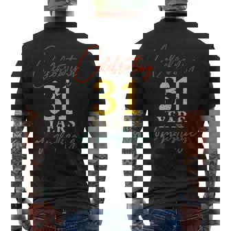 結婚31周年を祝う 結婚31周年 メンズTシャツ バックプリント - Kawaiitshirt