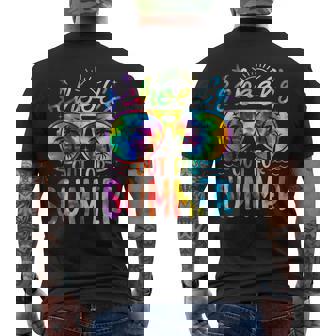 絞り染め 学校教師の夏最終日 メンズTシャツ バックプリント - Kawaiitshirt