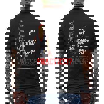 練習について話しています面白いアイバーソンその答え メンズTシャツ バックプリント - Kawaiitshirt