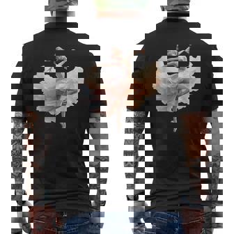 美しいバレリーナガール ダンシングバレエ水彩画 メンズTシャツ バックプリント - Kawaiitshirt