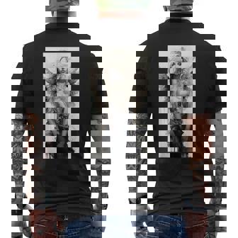 美しい天使 白黒ヴィンテージアート メンズTシャツ バックプリント - Kawaiitshirt