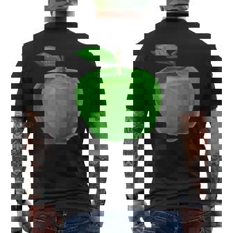 美しい青りんごを彩った果物や果物のりんご。 メンズTシャツ バックプリント - Kawaiitshirt