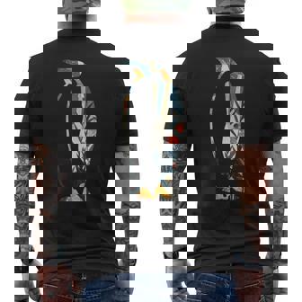 美的シルエット きのこ コタツコア ペンギン メンズTシャツ バックプリント - Kawaiitshirt