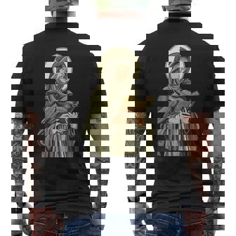 聖ブリジッド オブ キルデア ホールディング A バイブル メンズTシャツ バックプリント - Kawaiitshirt