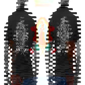聖母マリア メキシコ国旗 聖母マリア グアダルーペ メンズTシャツ バックプリント - Kawaiitshirt